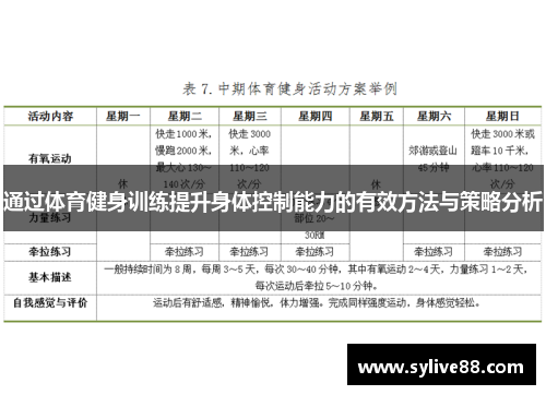 通过体育健身训练提升身体控制能力的有效方法与策略分析